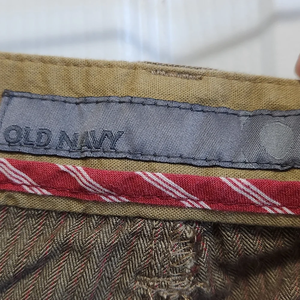 Old navy brown cotton pants men's size 36x34
